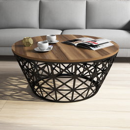 Hanah Home Stil Metal Ferforje Walnut